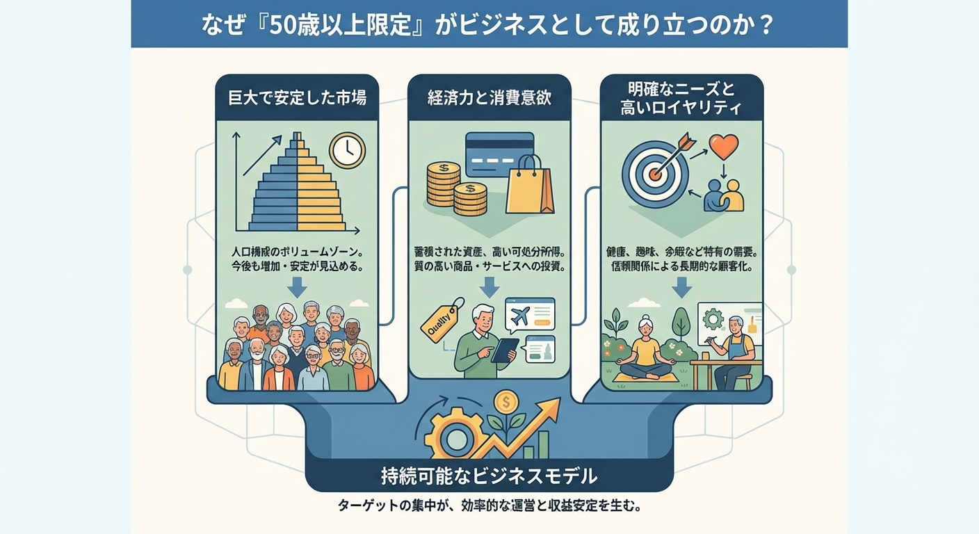 なぜ「50歳以上限定」がビジネスとして成り立つのか?