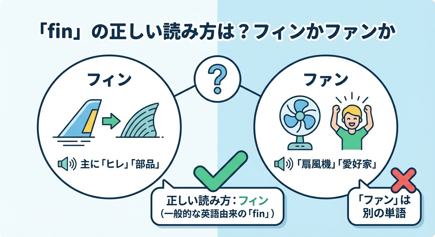「fin」の正しい読み方は？フィンかファンか