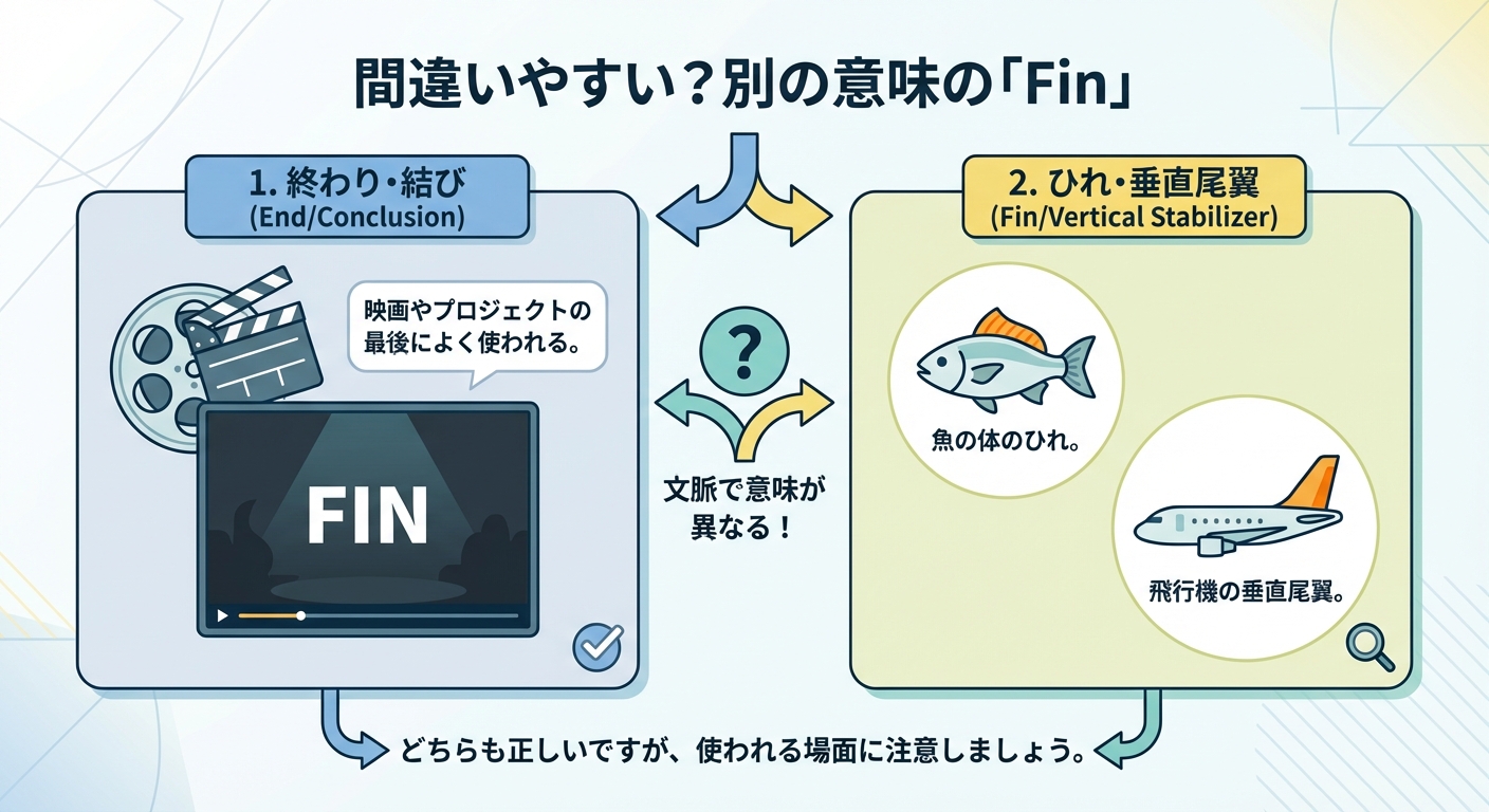 間違いやすい？別の意味の「Fin」
