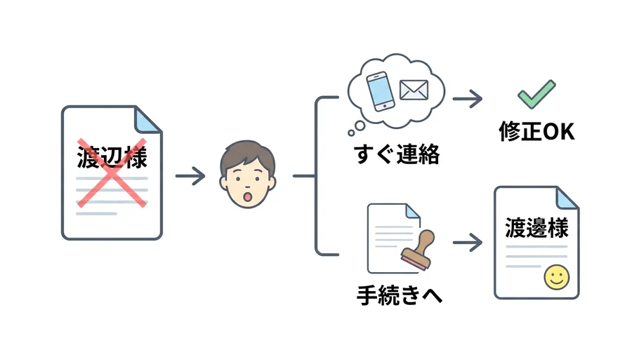 【ケース別】名前の漢字間違いに気づいたときの訂正・対処法