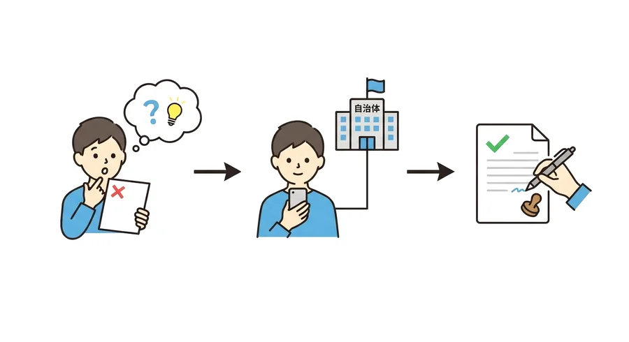 まとめ：間違いに気づいたら早めの「自治体連絡」と「訂正」を