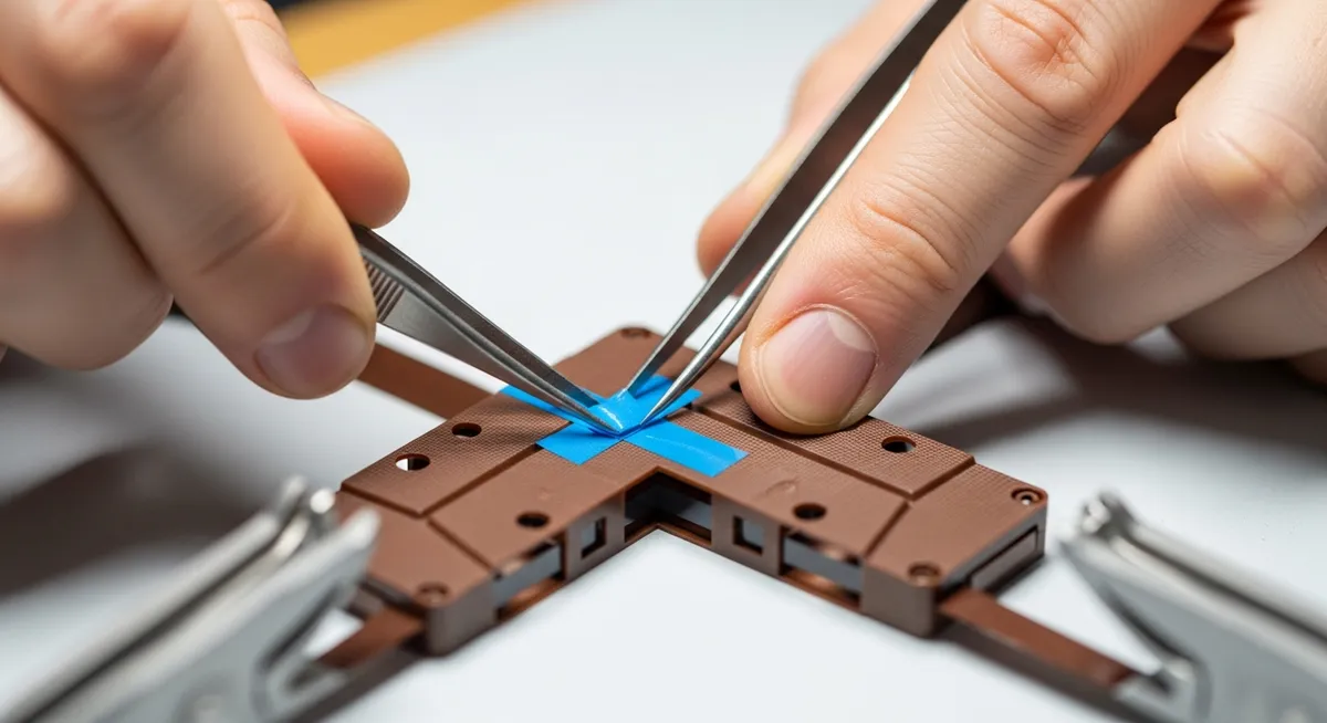 ステップ3：スプライシングテープで正確に接合する