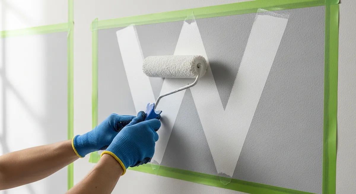 ペンキローラーの正しい塗り方:ムラを防ぐ「Wの字」の動き