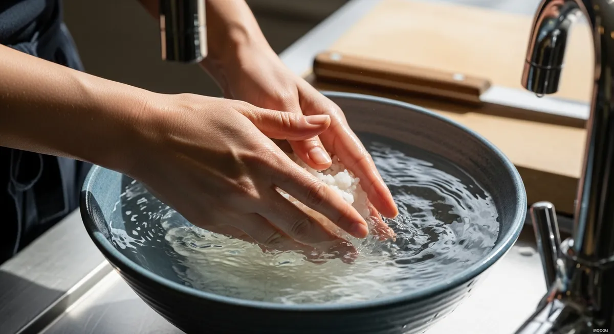 極意2:ザルを使った「研ぎすぎ」に注意。ボウルとの併用術